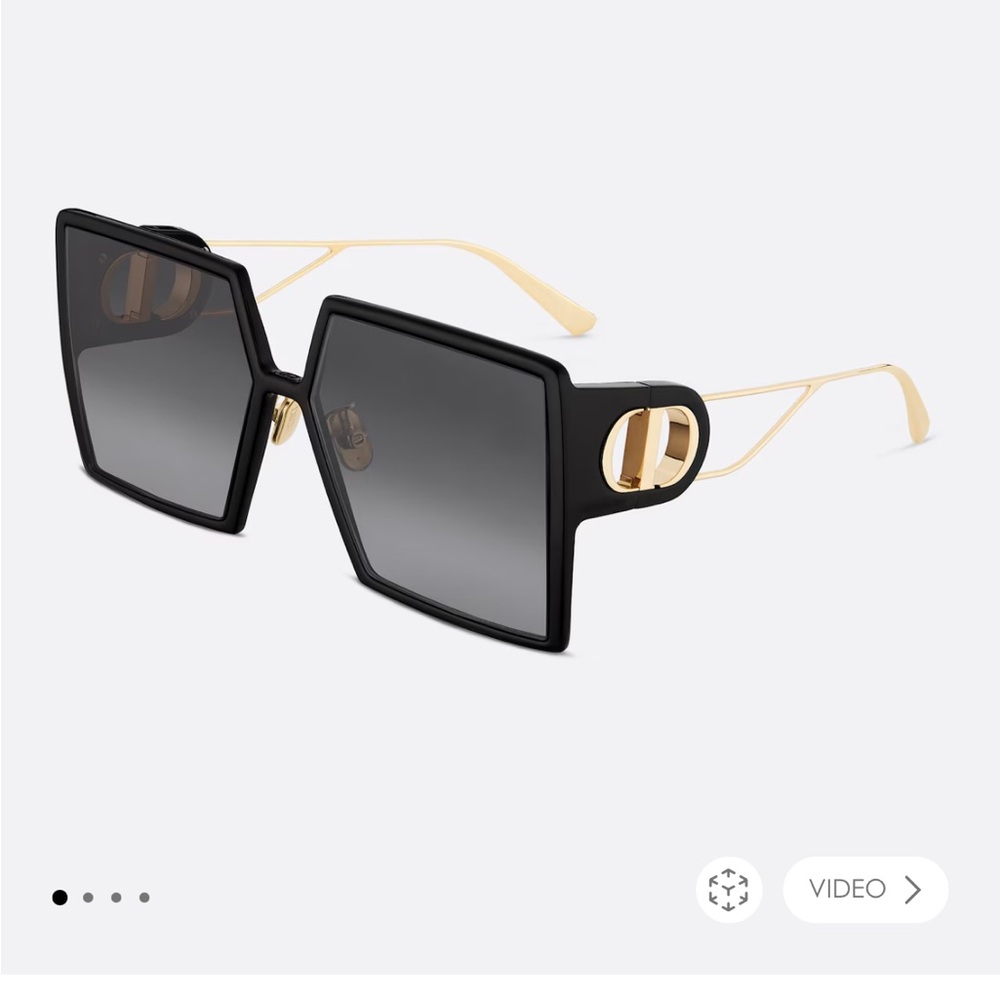 Dior 30Montaigne SU Oversized Black Square Sunglasses